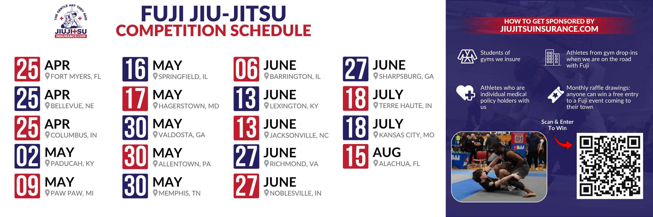 Fuji BJJ competition schedule 2026