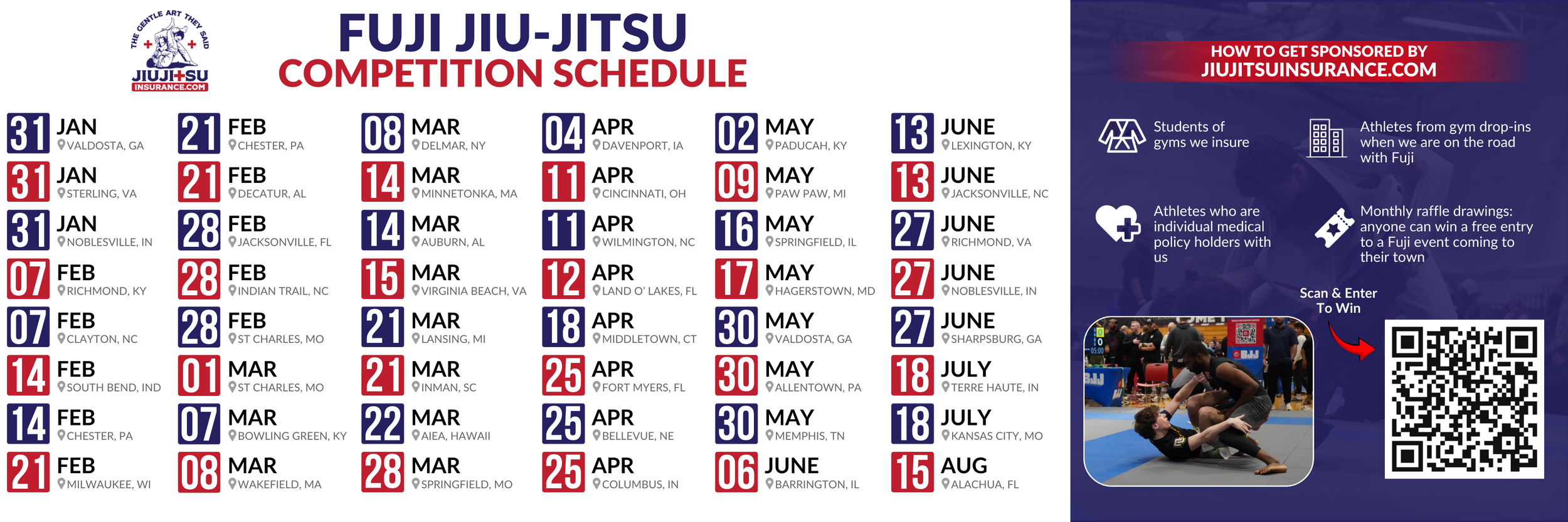 Fuji BJJ Competition Schedule 2026