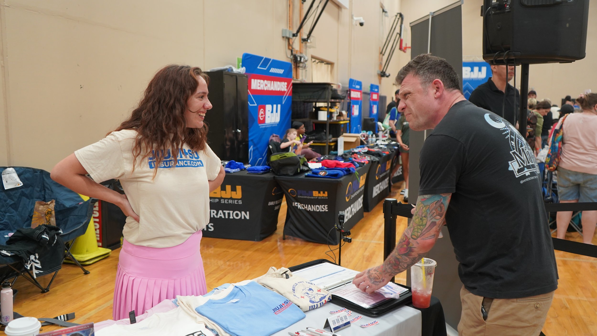 BJJ coach at Misfits BJJ in St. Charles learning about accident insurance plans for jiu-jitsu athletes