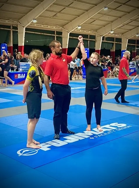 Bobbi Nelson competing on the mat at the Fuji BJJ Dayton Summer Championship in Beavercreek Ohio, May 2026