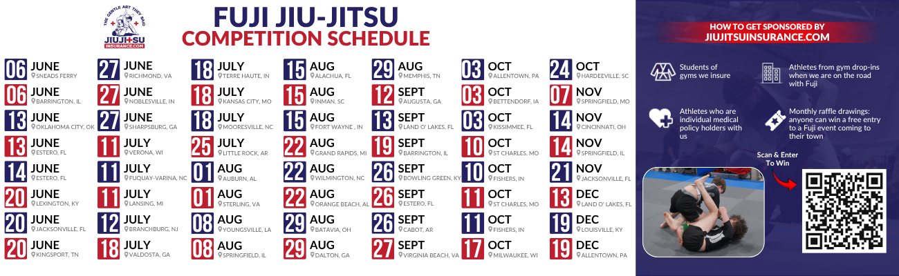 Fuji Jiu-Jitsu Competition Schedule