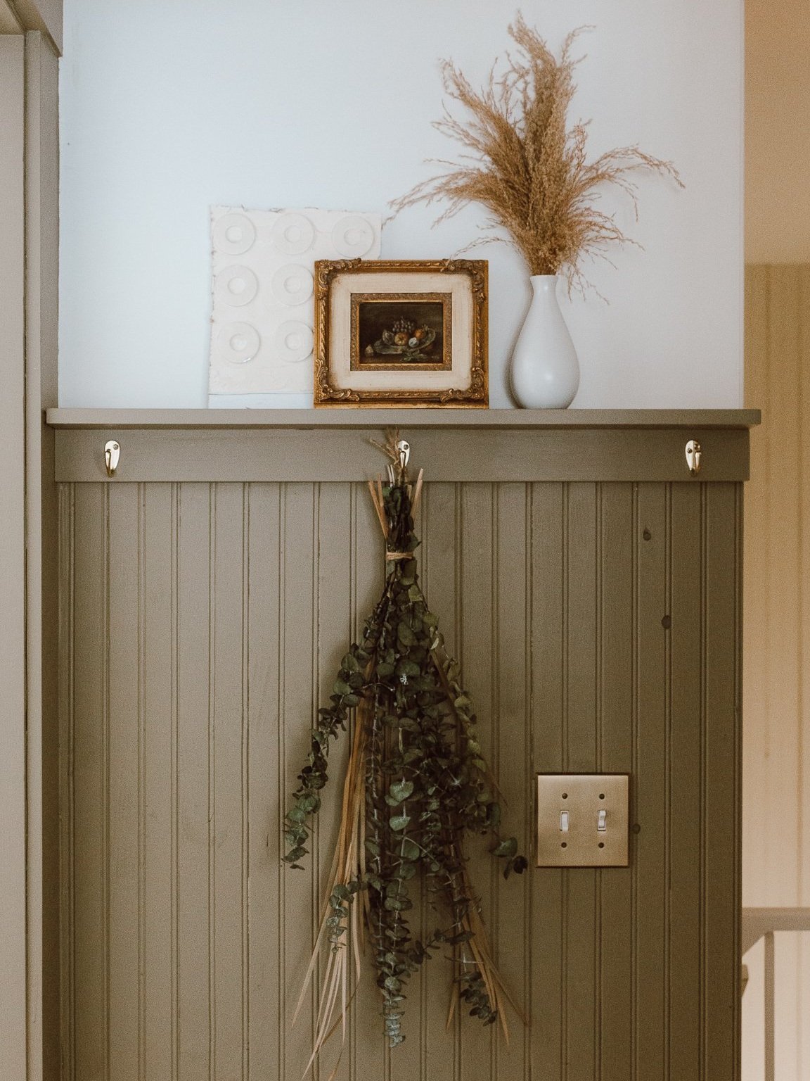 hallway update—installing beadboard and a small art ledge — FOR THE HOME