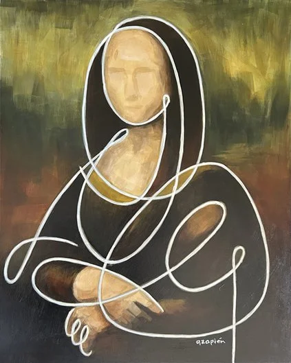 MS-Lisa, Acrylic on canvas