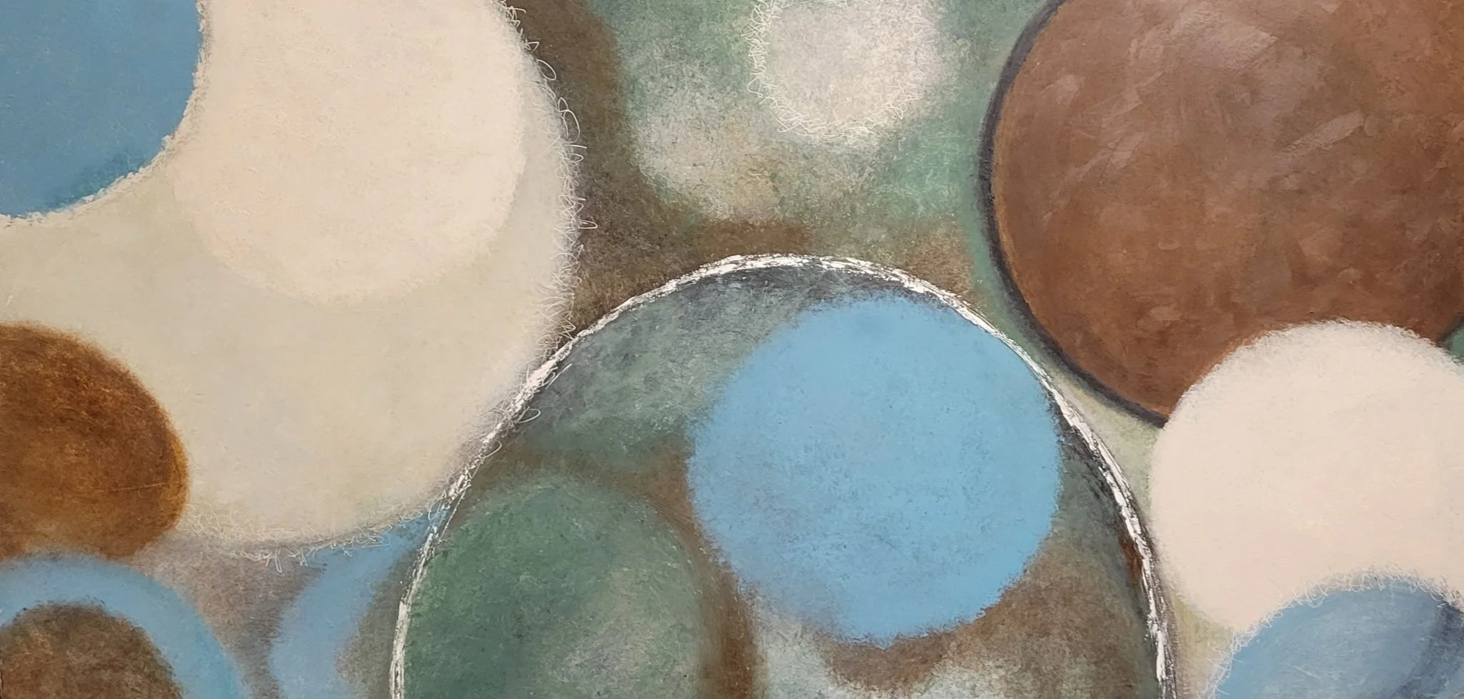 Lisa Garbett, Cyclical Tranquility, oil and cold wax 24x48