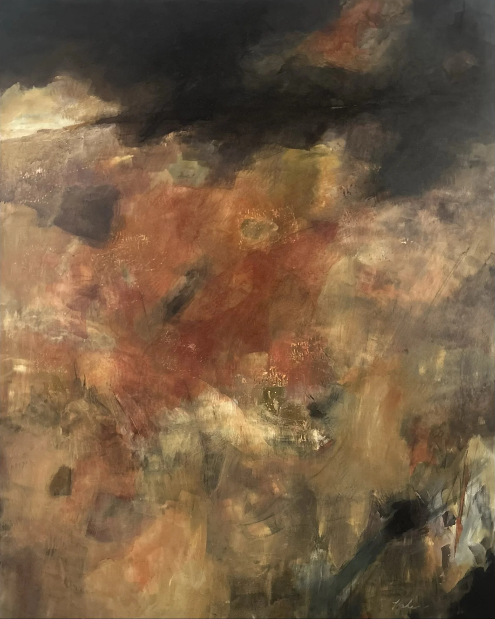 Pam Hake, Storm Over the Prarie, acrylic, 60x48