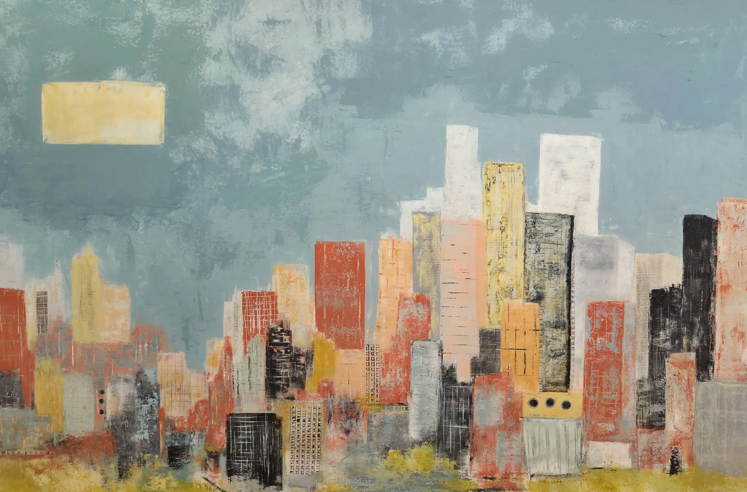 Nicole Korbe, City, Mixed media , 40x60