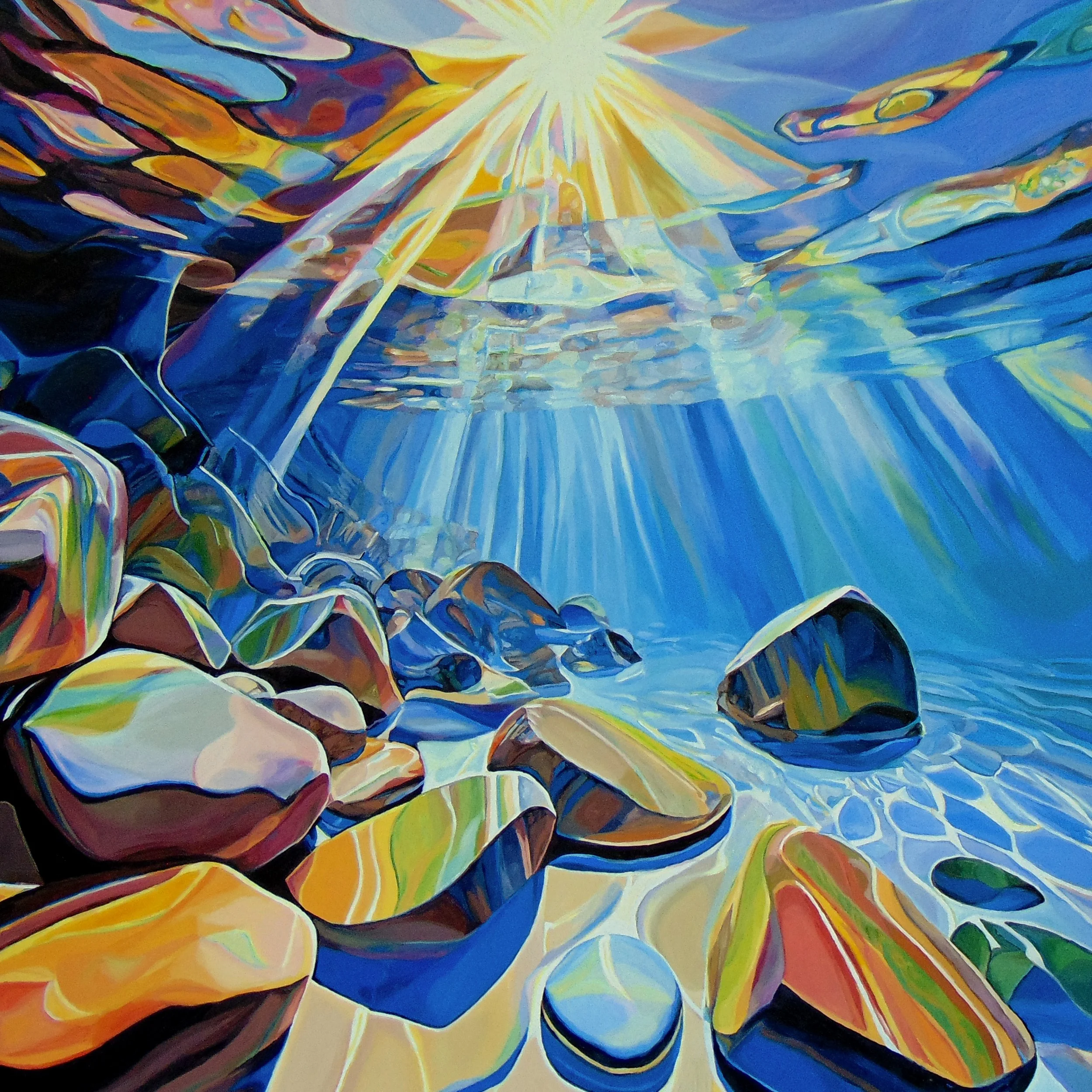 Lisa Calzavara ,Beneath the Light, oil on canvas, 
