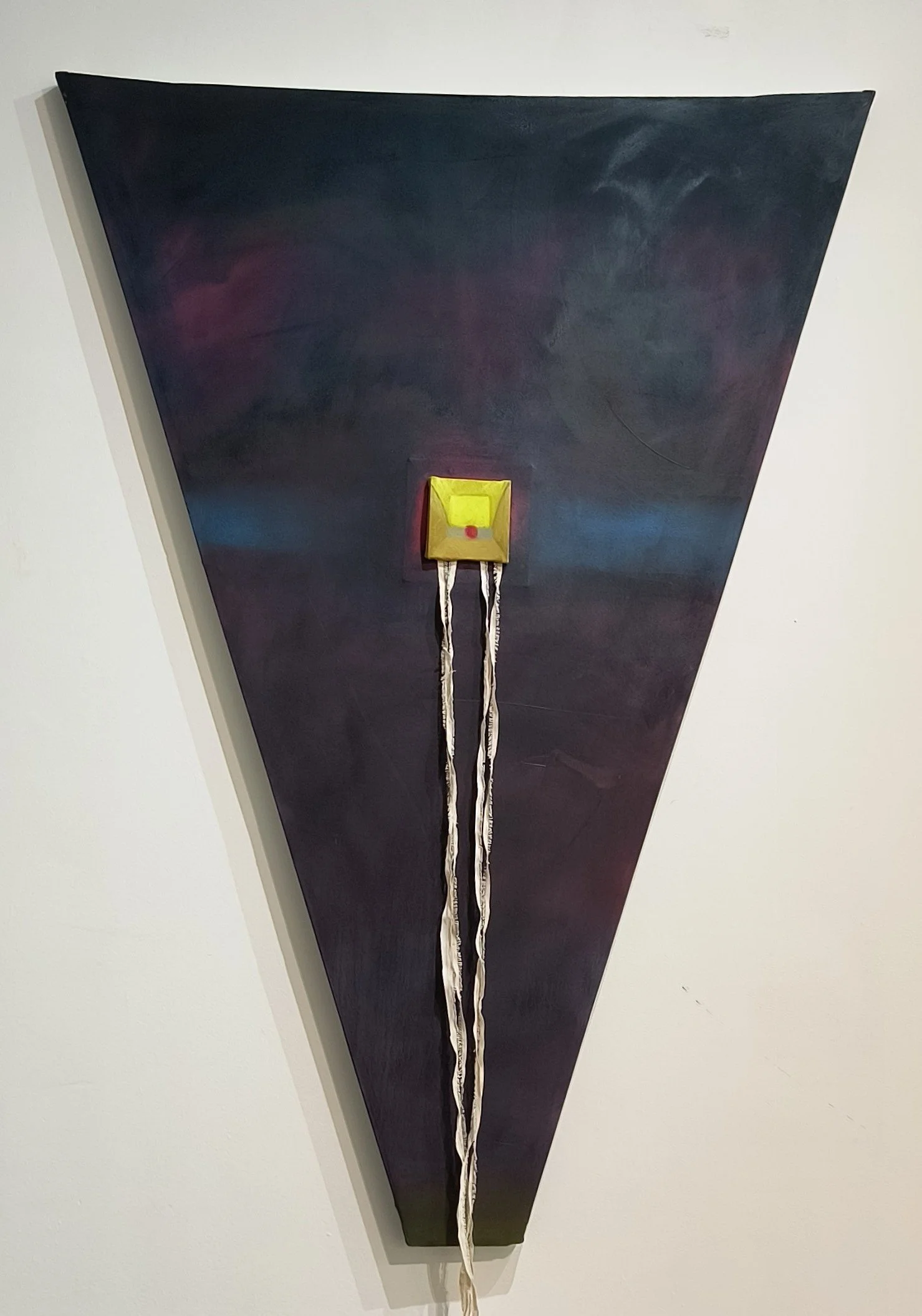 A Pregnant Idea Must Be Born, oil on shaped canvas 58x72