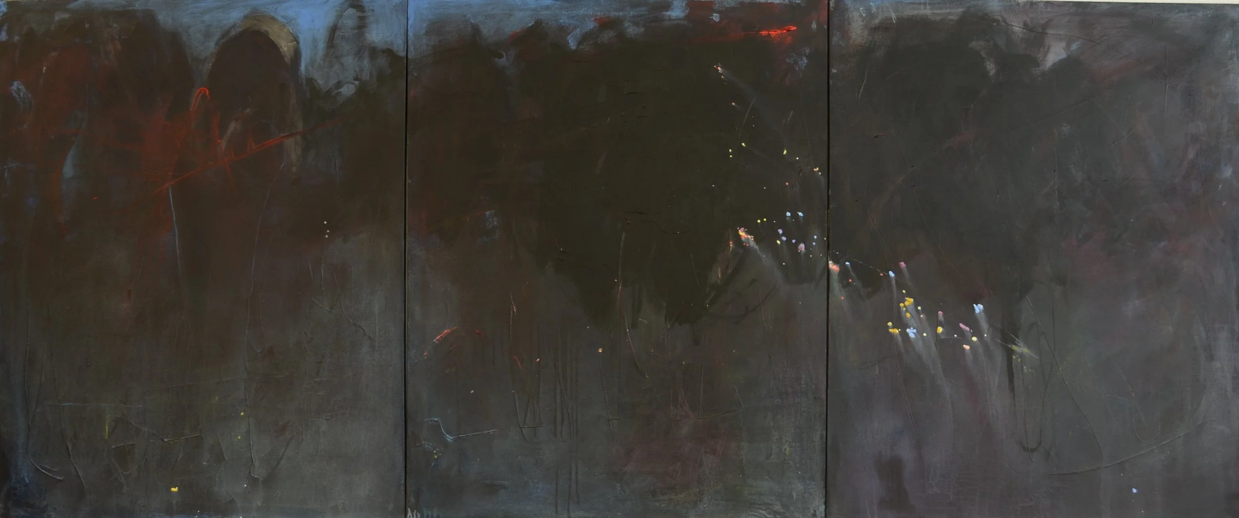A Love of a Thousand Years, acrylic on canvas, 114x48 triptych, 38x488