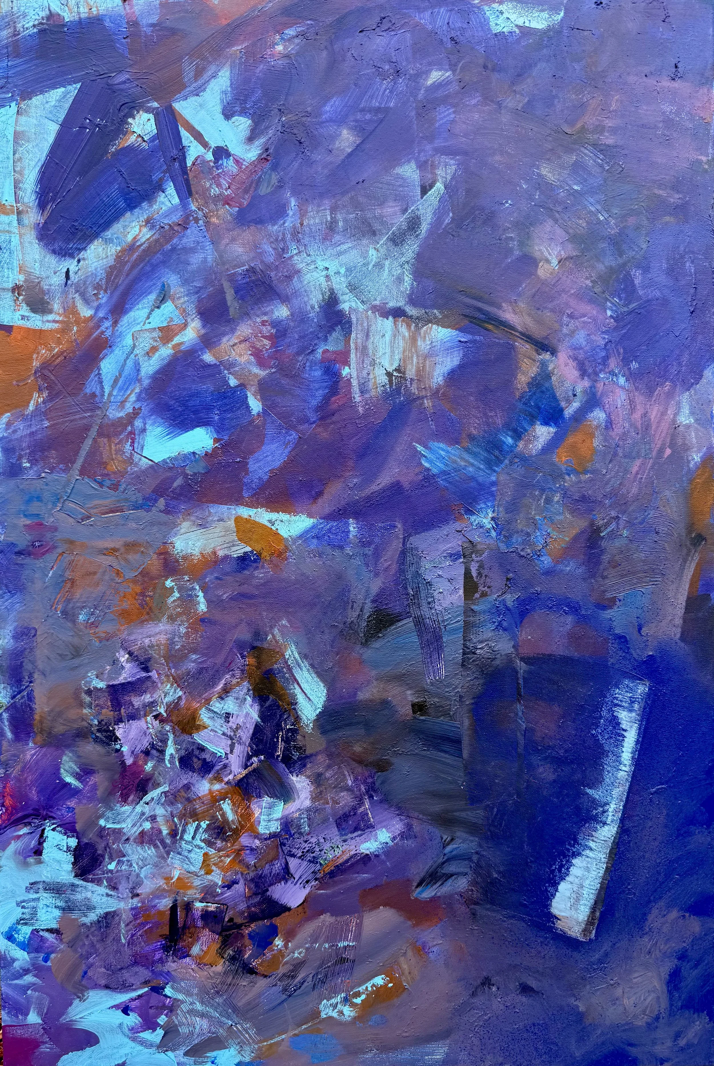 Hallelujah Performed by a Crowd, acrylic on canvas, 24x36