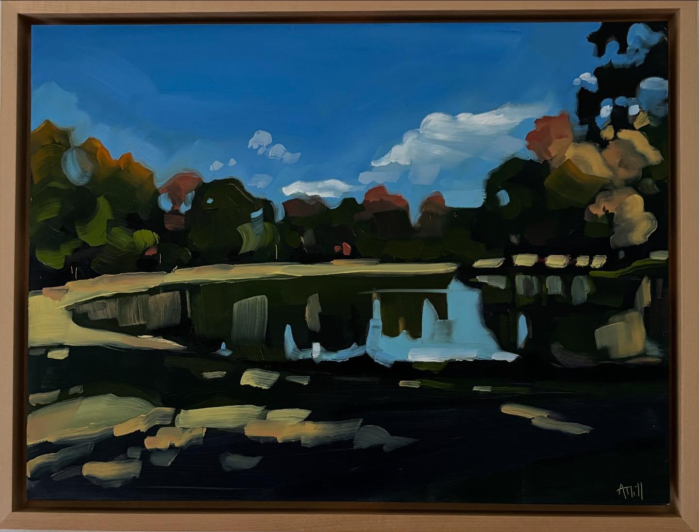 Park Rd Park 32 Weeks. 12x16in. Oil #annahillart