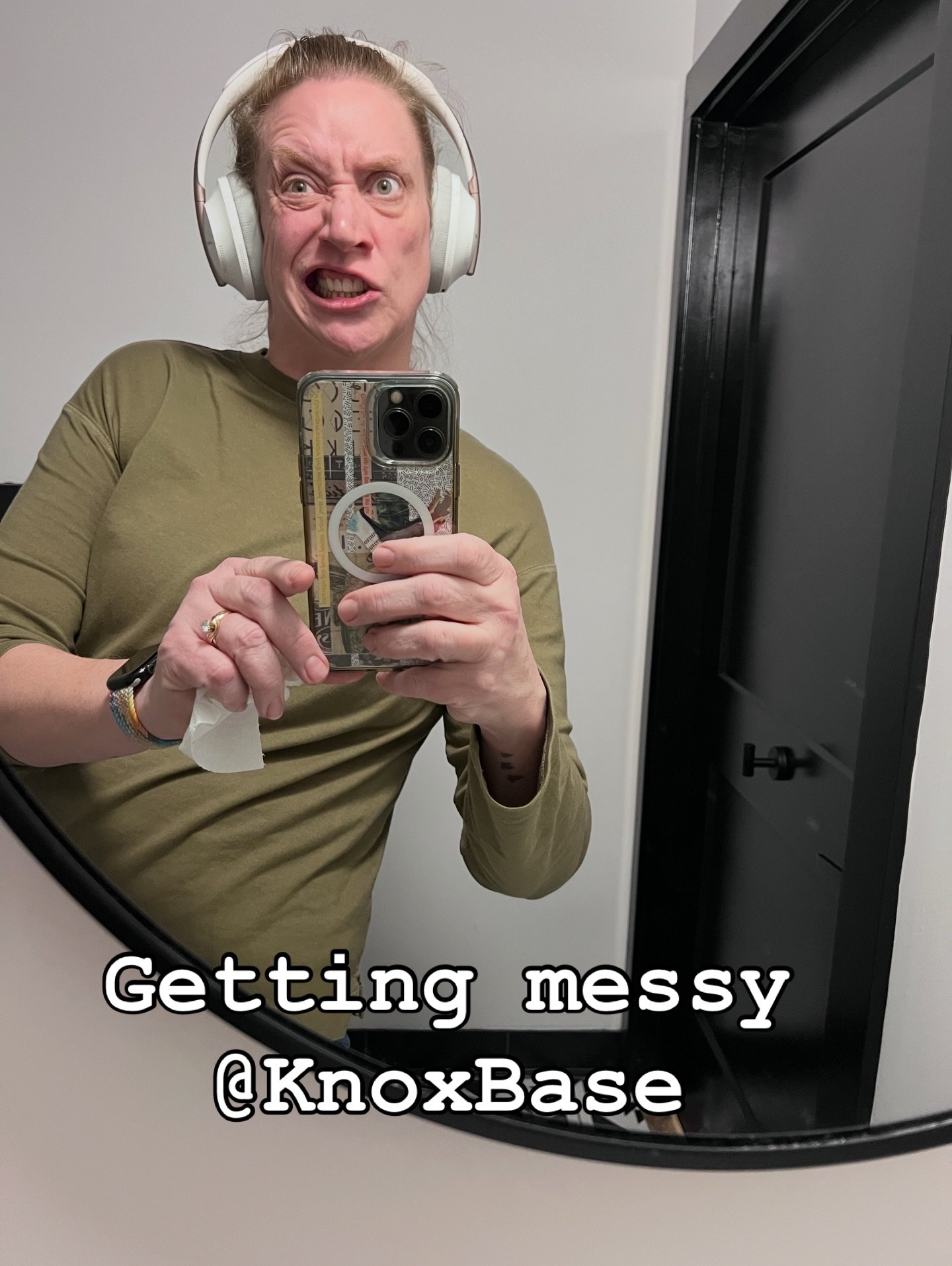 I get messy in a lot of places!! 🤣 KnoxBase is one of those spaces! 
Find a place you can fully be yourself, it makes the rest of the world feel a little less heavy! 
Community - Art - Love 

#artforlife #artforhealing #mixedmedia #communityheals #a