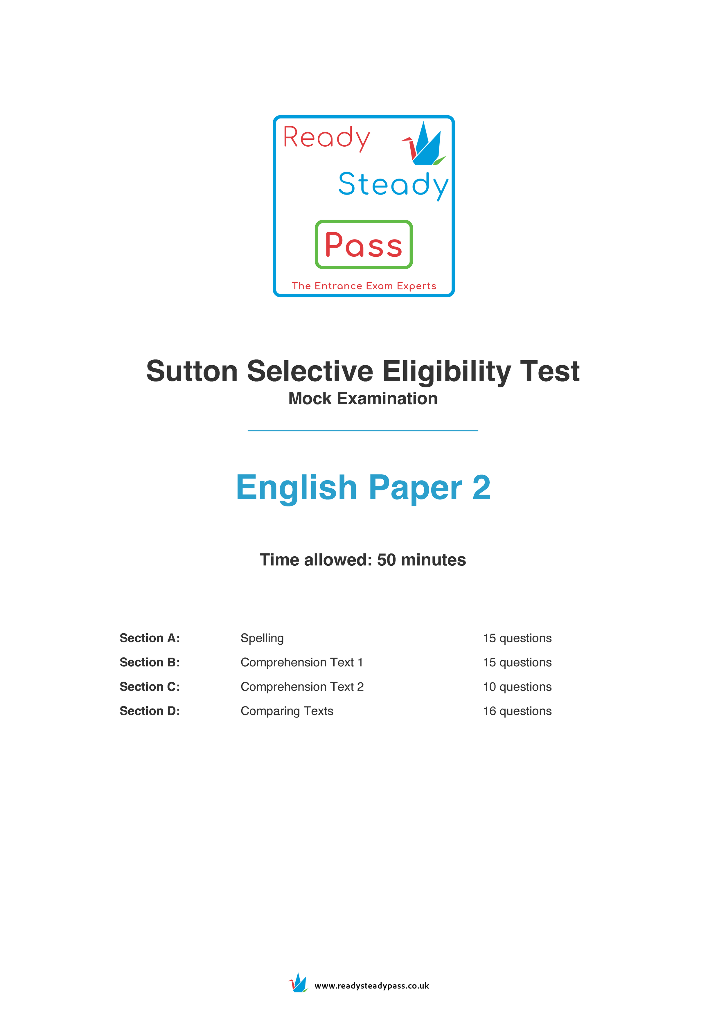 Sutton SET: English, Paper 2