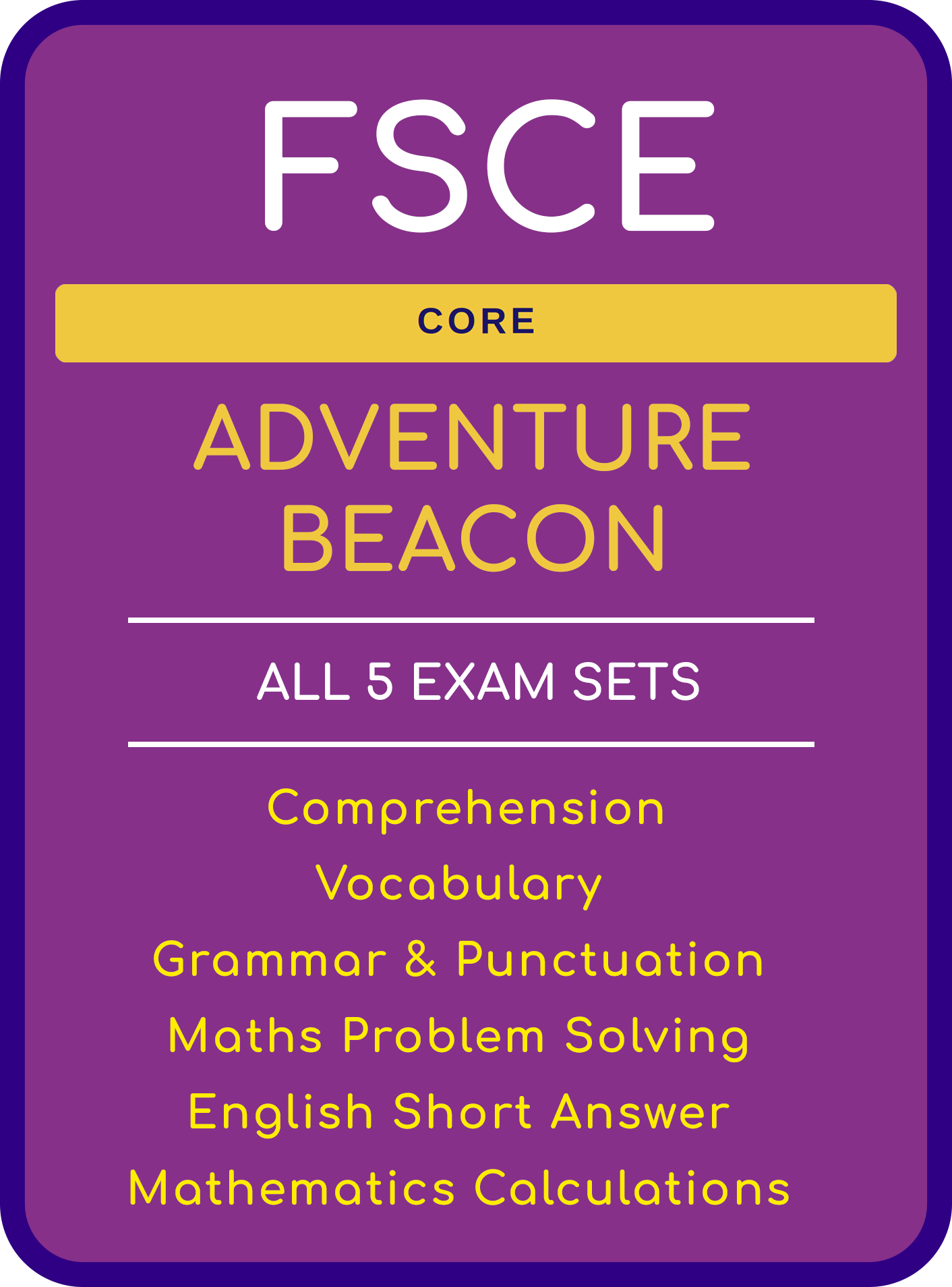 FSCE Core - All Schools, 5 Exam Study Bundle