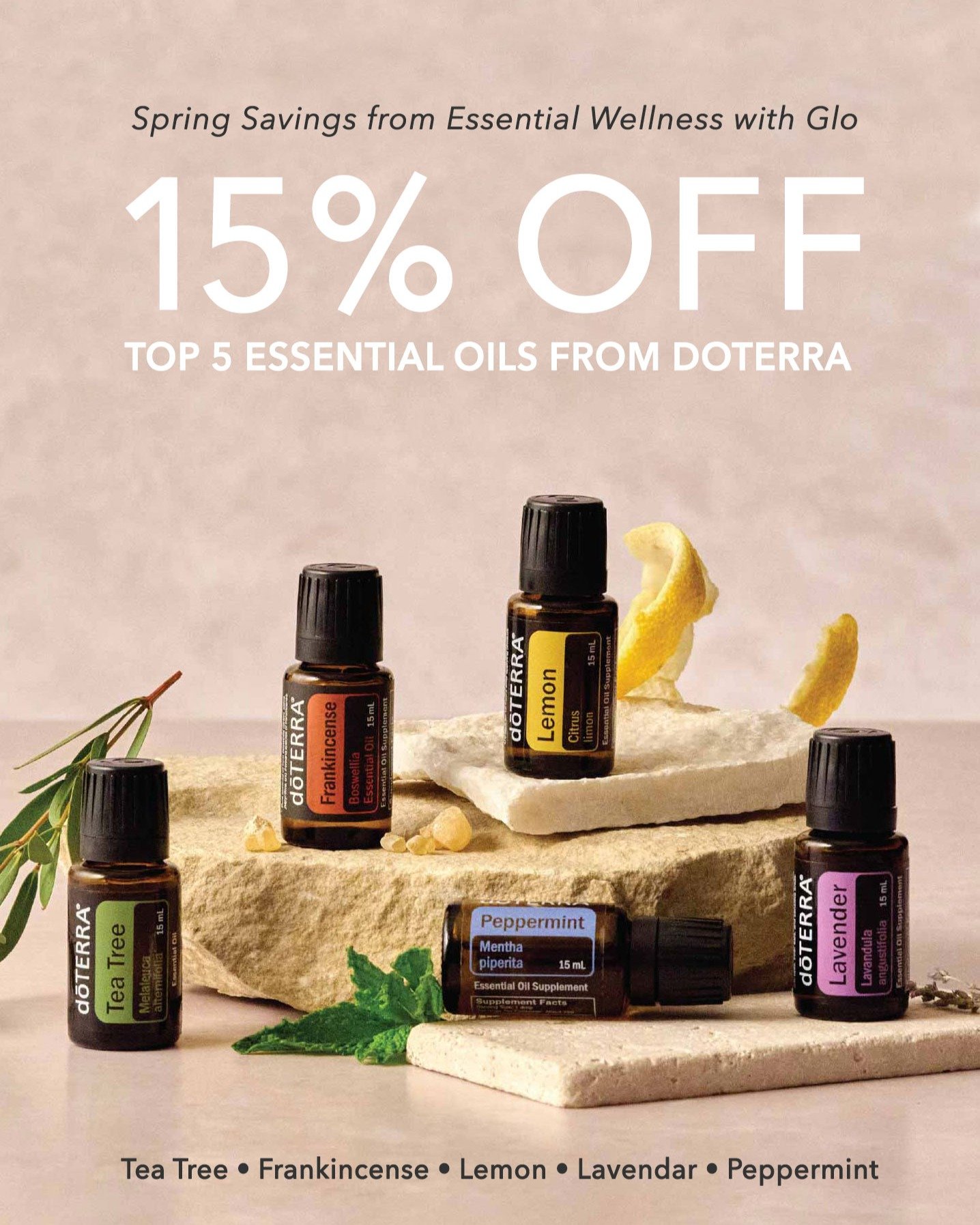 SAVE UP TO 40% ON THE TOP 5 DOTERRA ESSENTIAL OILS! 

These foundational essential oils have been staples in my household for years. They offer simple, versatile solutions for everyday life&mdash;from refreshing and uplifting to calming and grounding
