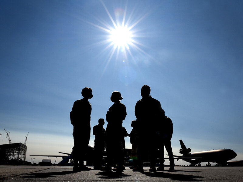 US Air Force staff at McGuire Air Force Base, part of Joint Base McGuire-Dix-Lakehurst (JBMDL), is located in New Jersey