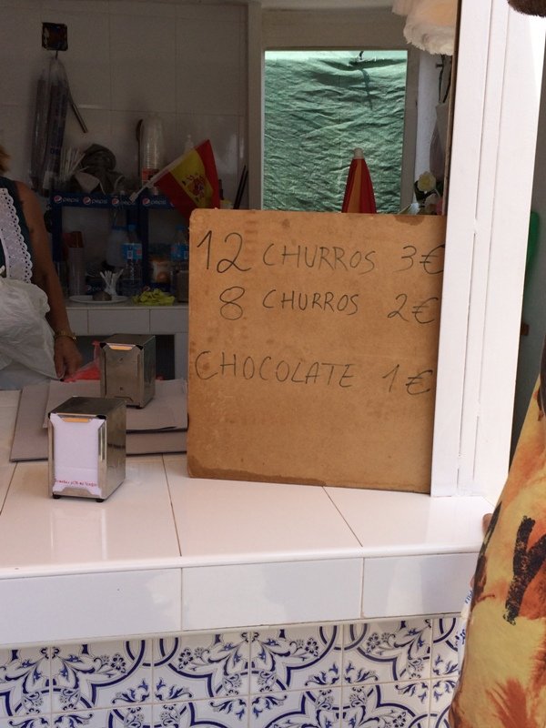 Starting from 2 Euros for 8 Churros