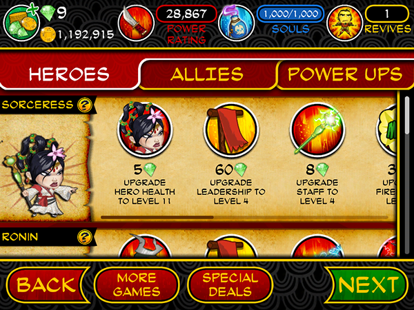 Hero Upgrades