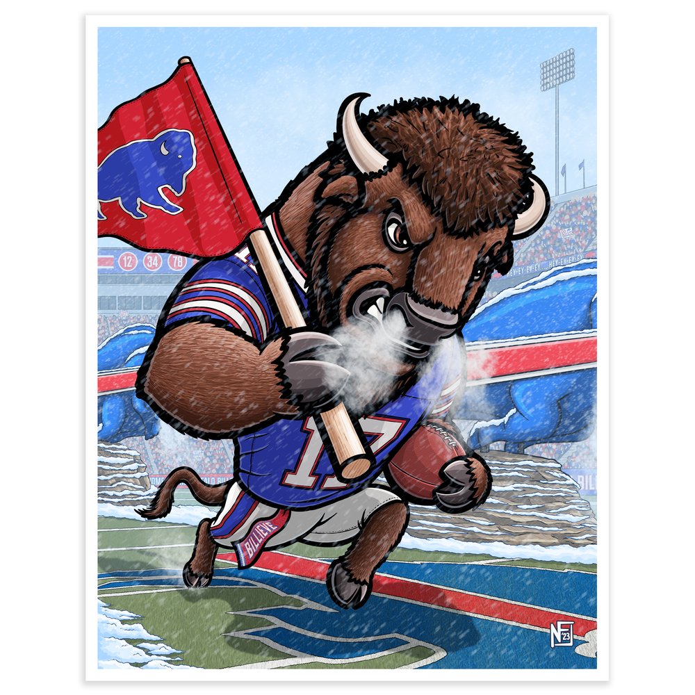 BILLIEVE Buffalo Bills Limited Edition Print — Nick Fasnacht Illustration  & Design