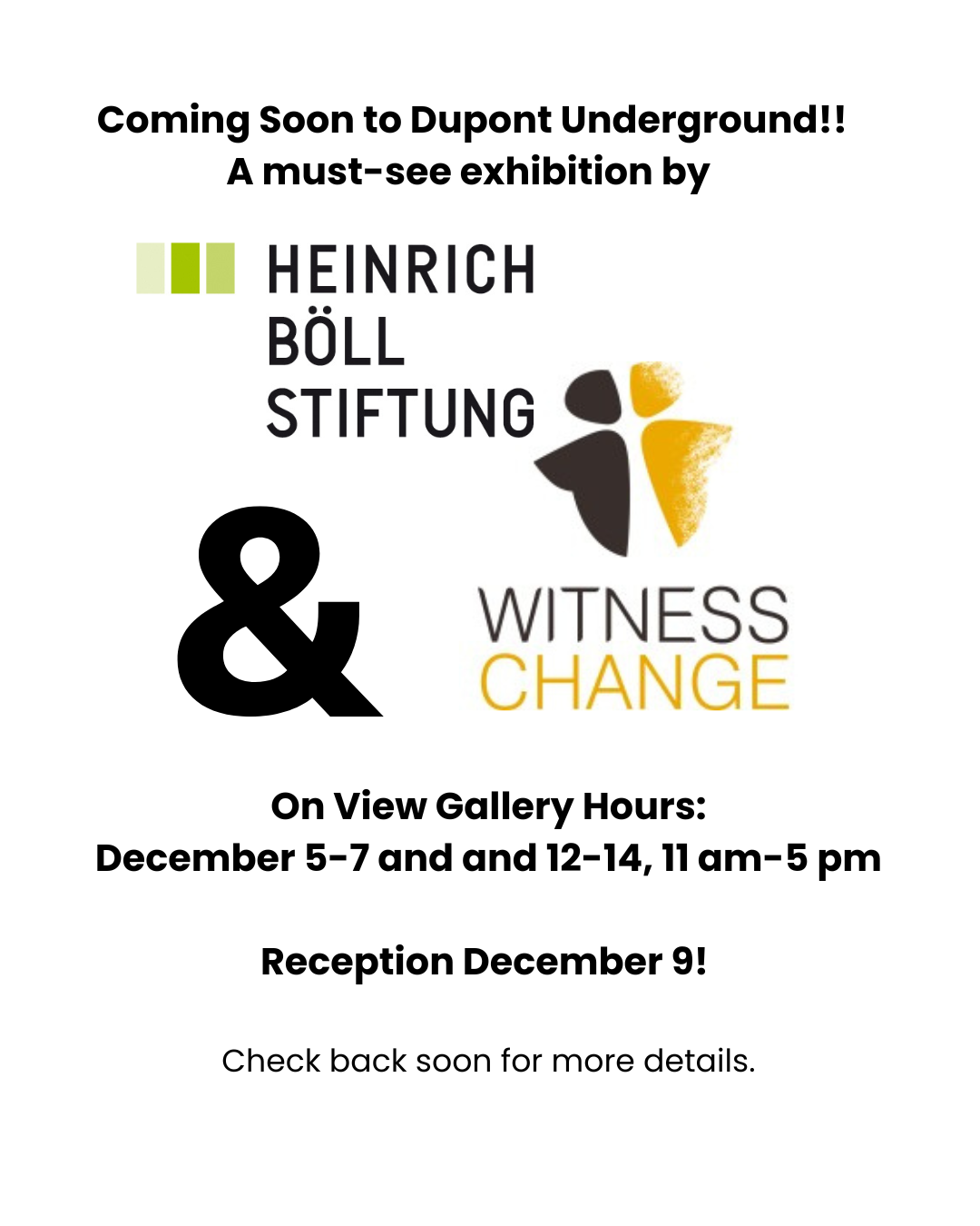 1000 Dreams Exhibition Dec 5-7 and 12-14