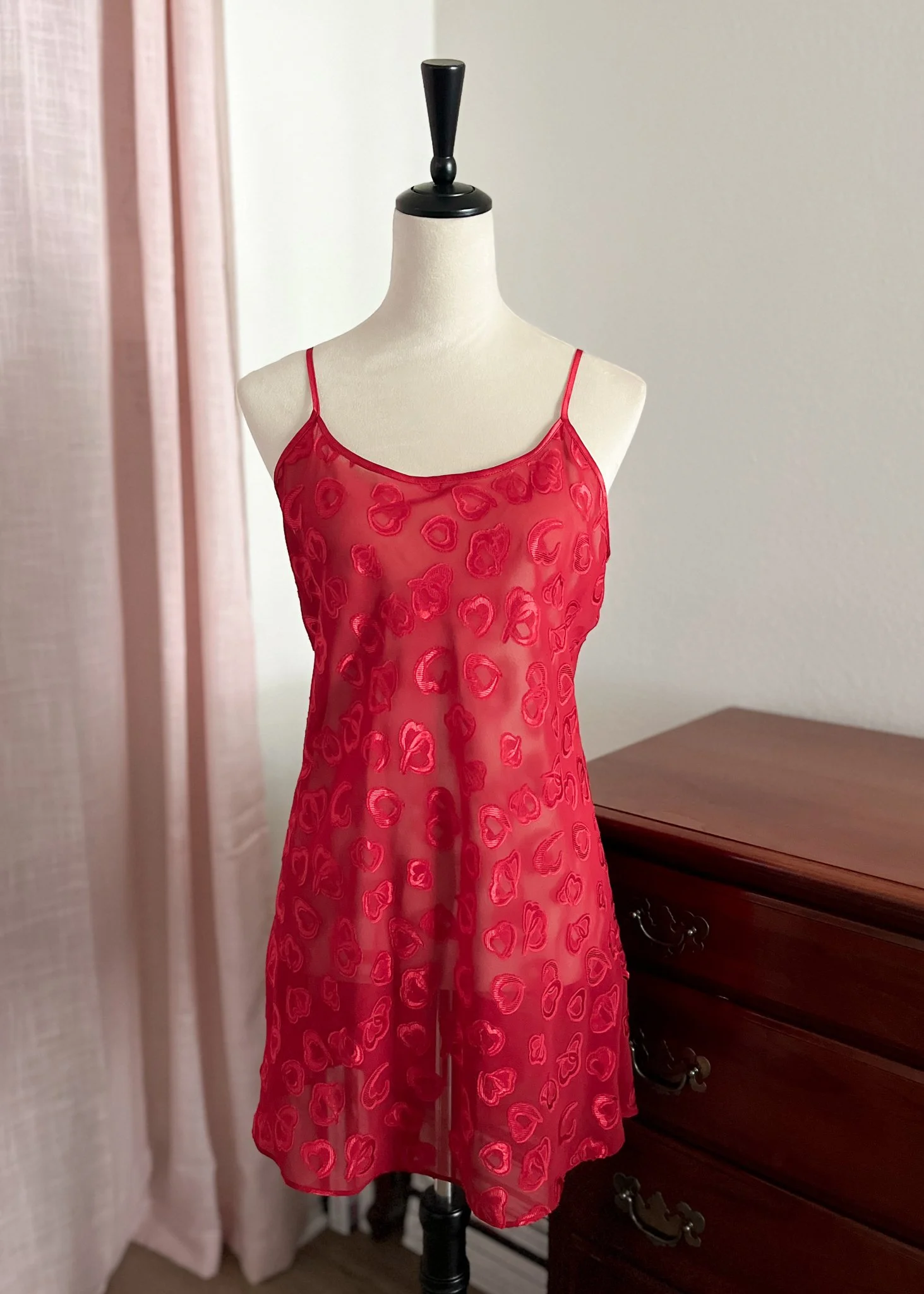 Sheer Hearts Lingerie Dress (M)