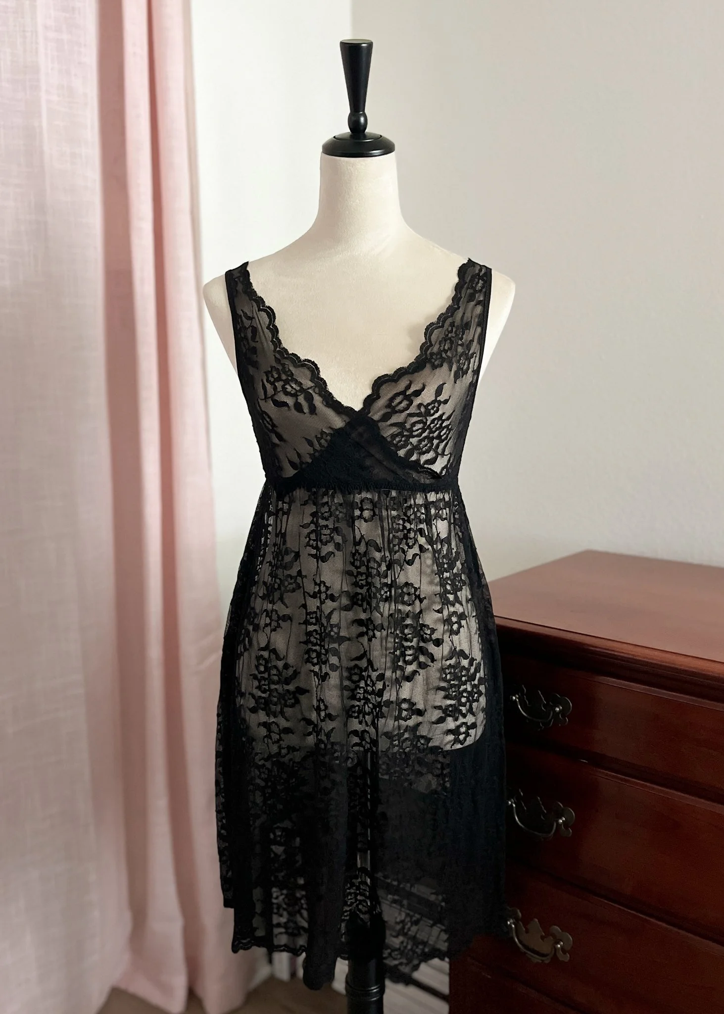 Black Lace Lingerie Dress (S/M)