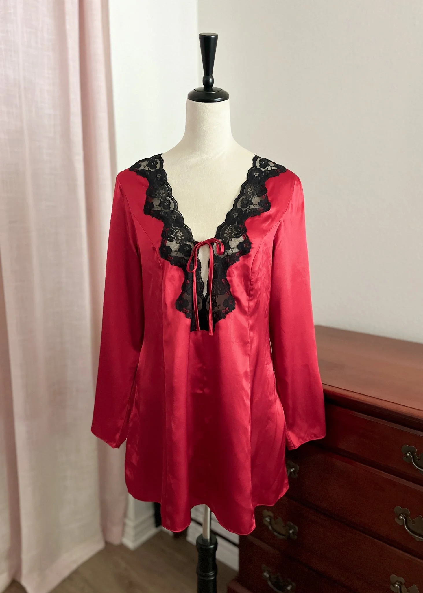 Long Sleeve Red Nightie (M)