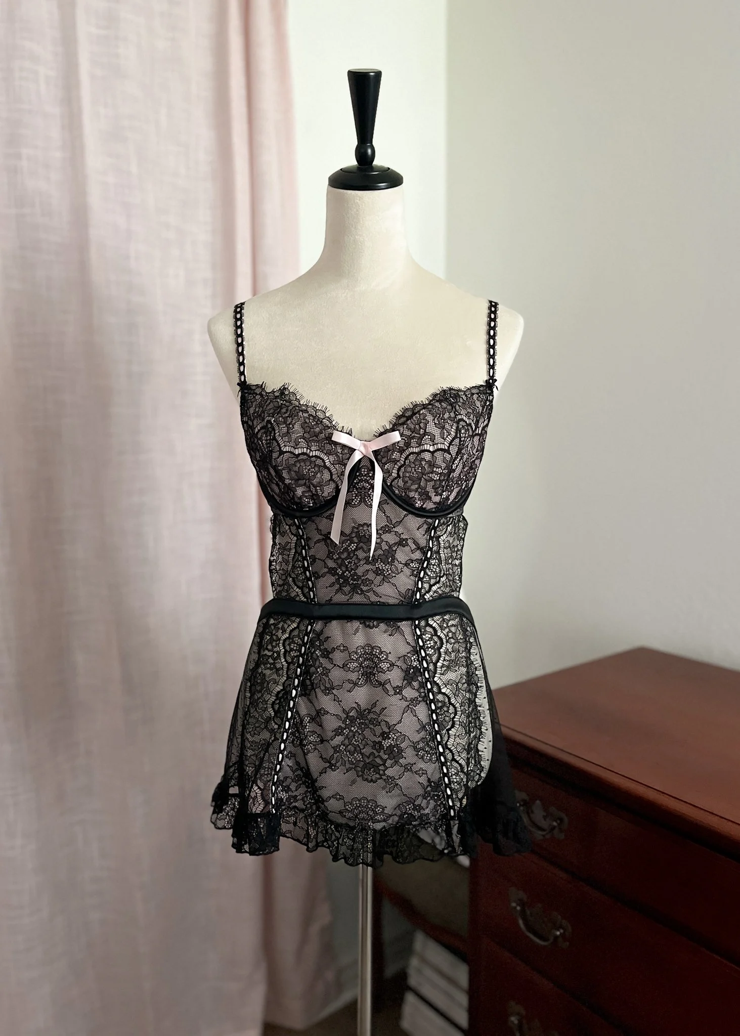 Victoria's Secret Backless Lace Lingerie Dress (L)