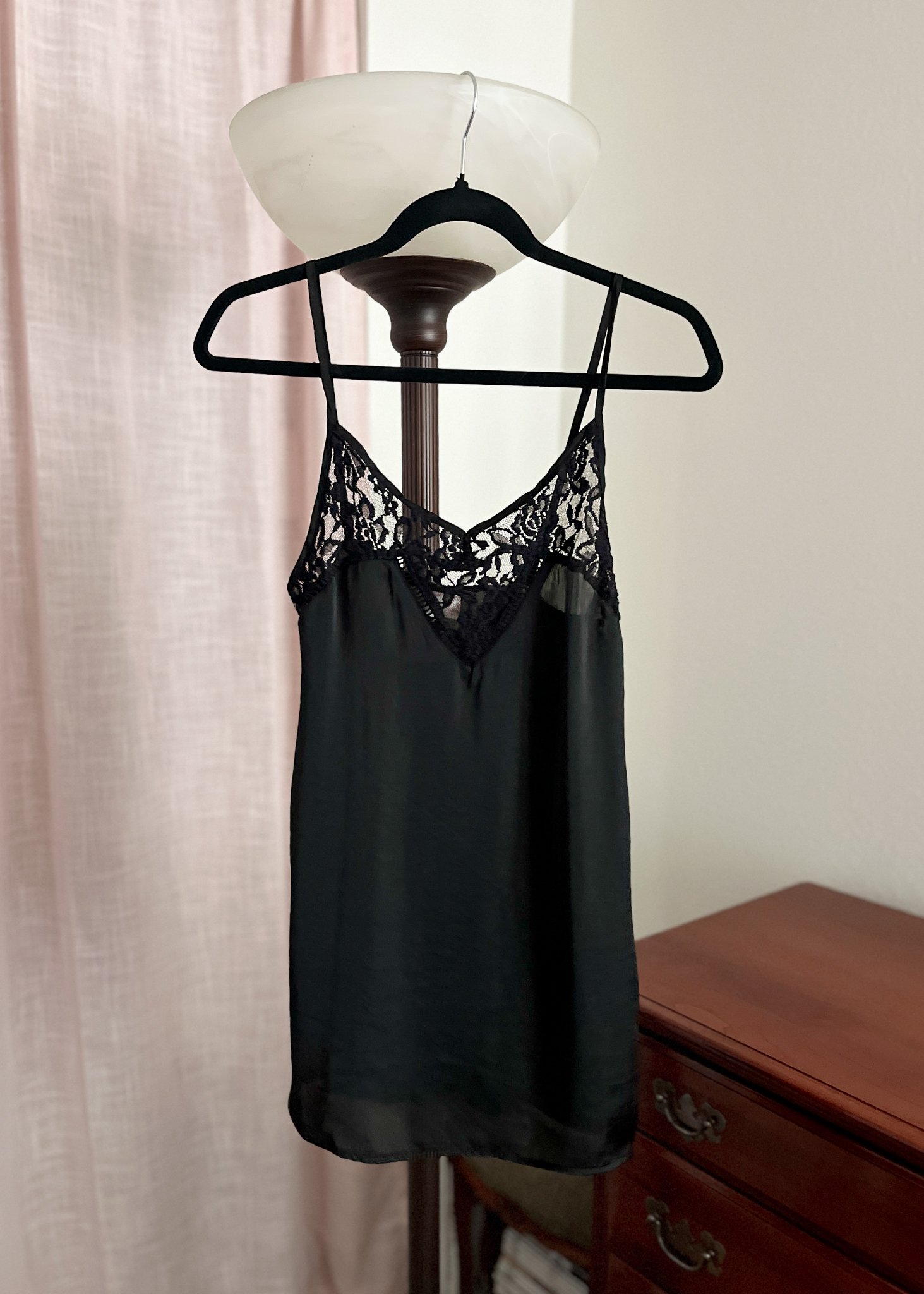 Black Rose Lace Nightie (XS)