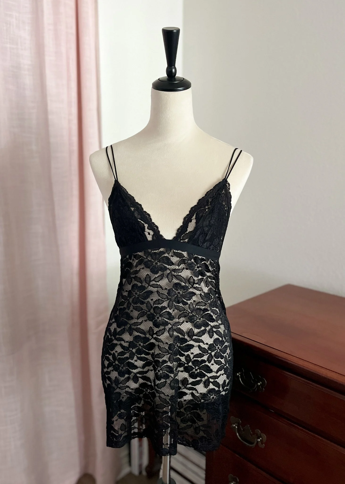 Black Lace Tank Top (S)