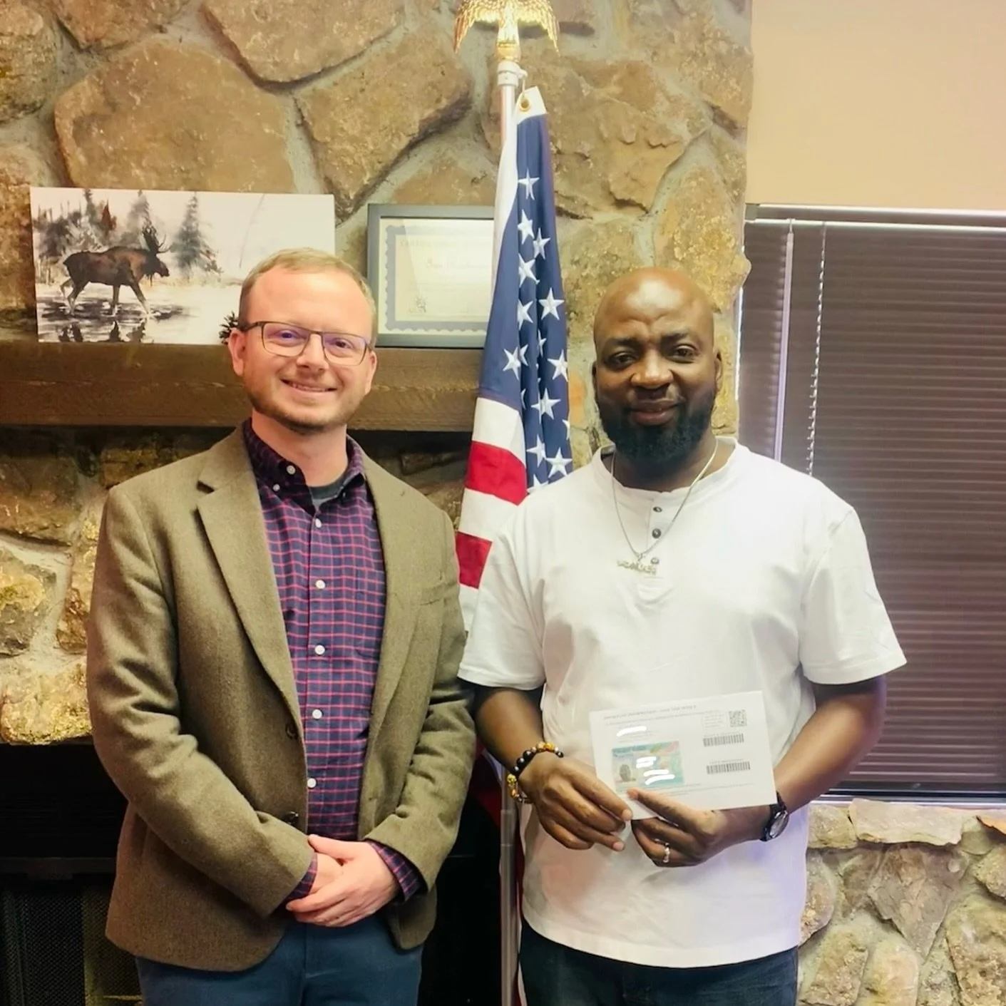 Congratulations to our client Selorm from #Ghana 🇬🇭 for receiving his lawful permanent residence (green card) through his U.S. Citizen wife Kisha!