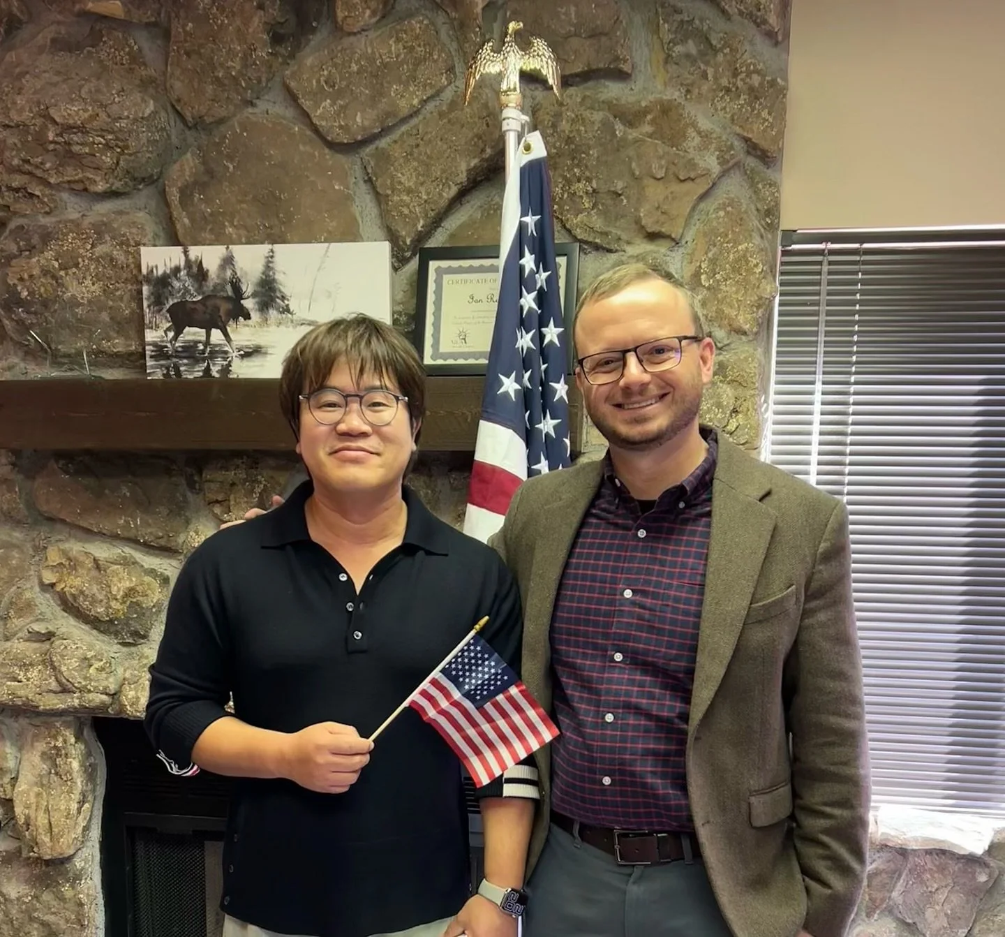 Congratulations to our client H. from #SouthKorea🇰🇷 for becoming a U.S. Citizen at USCIS Denver!