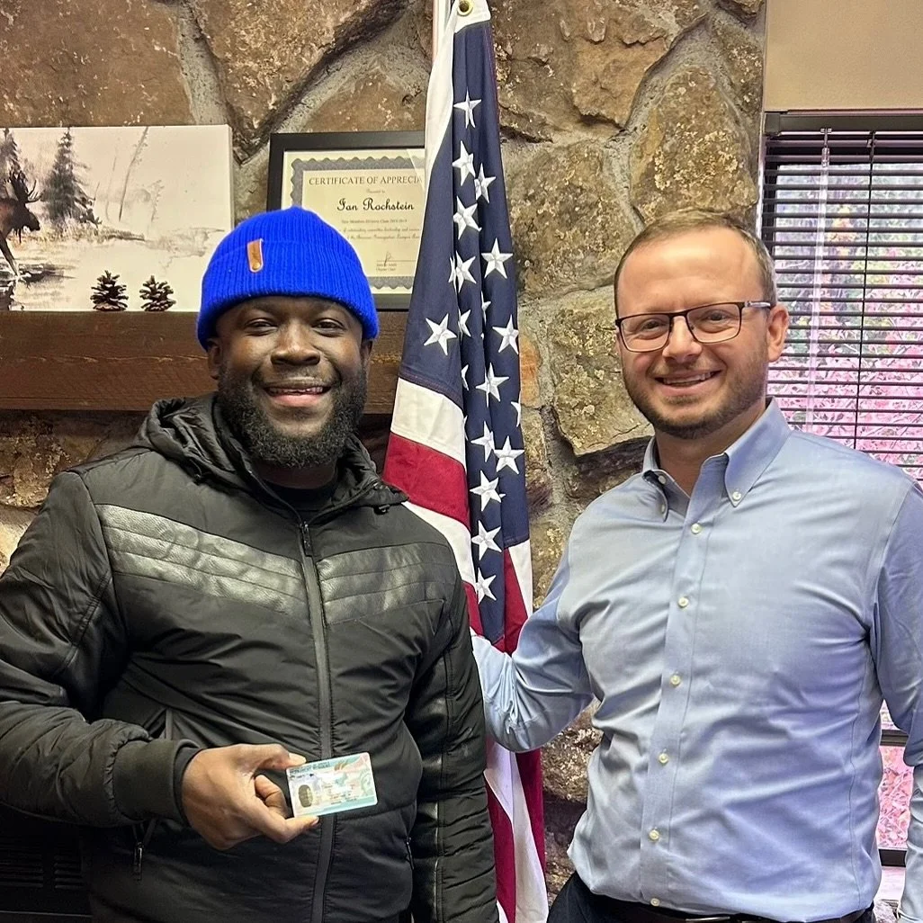 Congratulations to our client Samuel from Ghana 🇬🇭 for receiving his legal permanent residency (green card) through his U.S. Citizen wife Jasmin! 🇺🇸