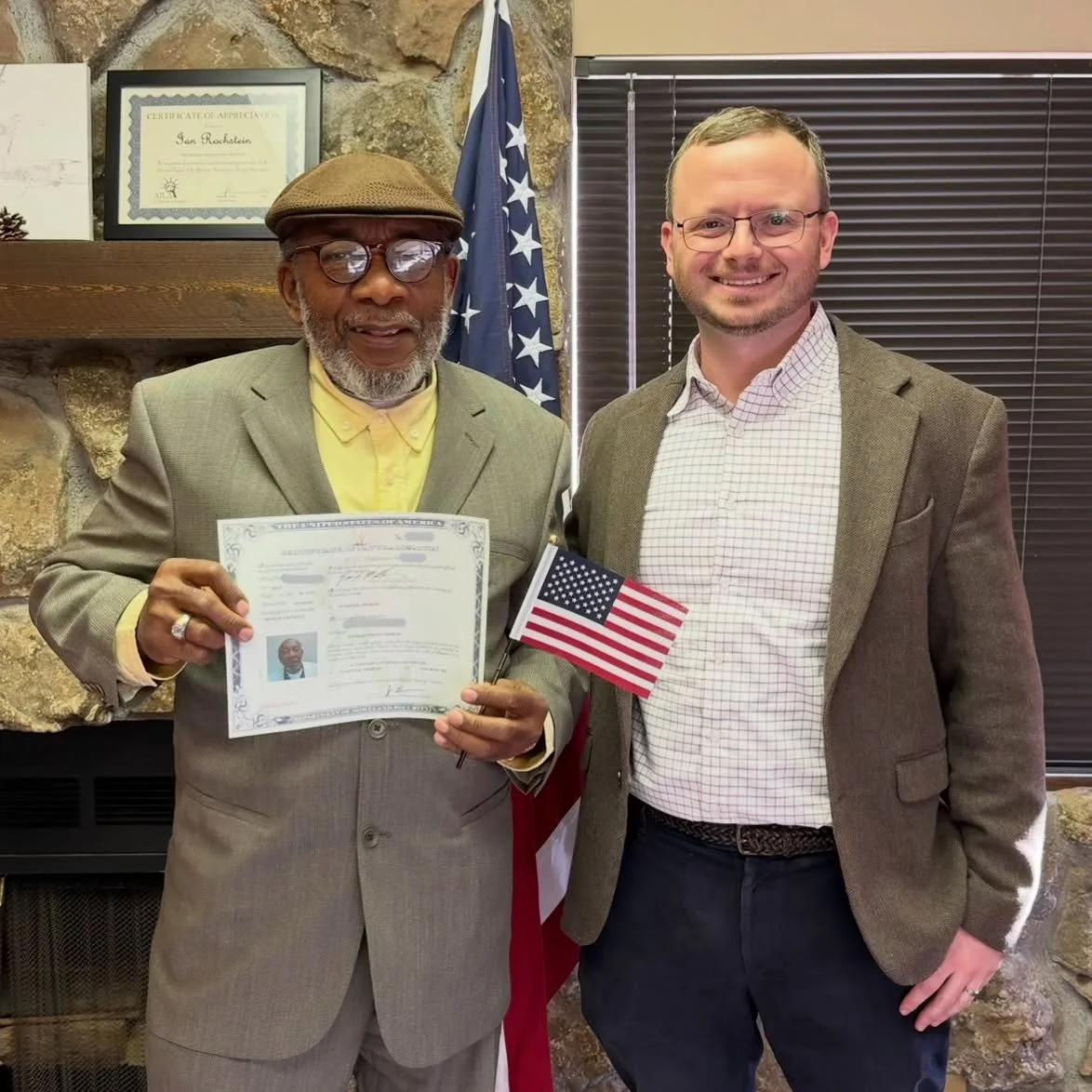 Please congratulate our client Frank from Trinidad &amp; Tobago 🇹🇹 for the approval of his U.S. Citizenship after almost 30 years as a Legal Permanent Resident (Green Card holder)! 🇺🇸