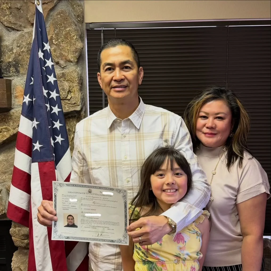 Please congratulate our client Ambrosio from The Philippines 🇵🇭 for receiving his U.S. Citizenship this morning! 🇺🇸