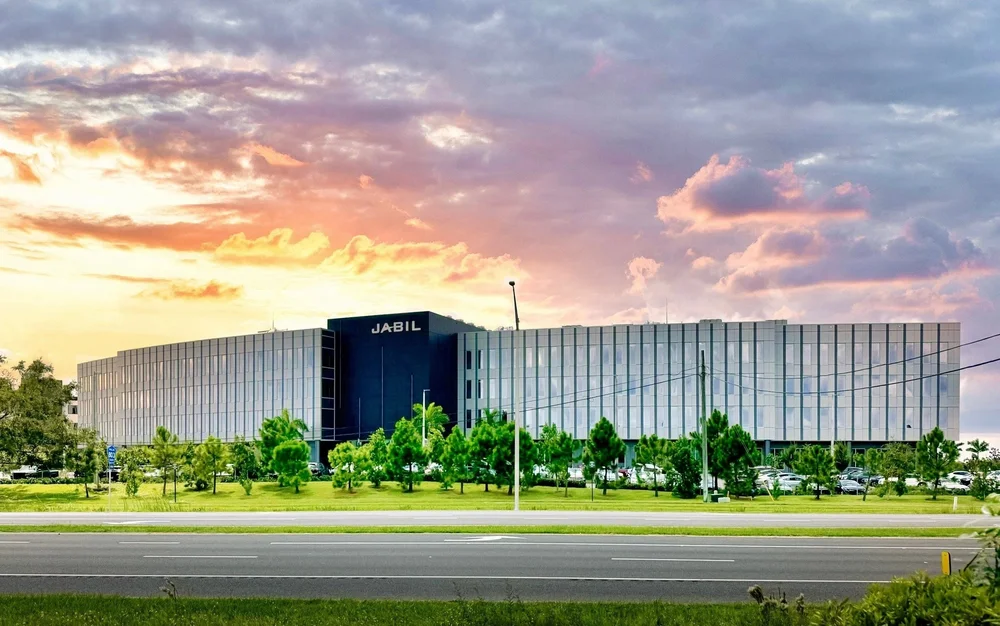 Aerial drone progress view of a Sarasota construction project