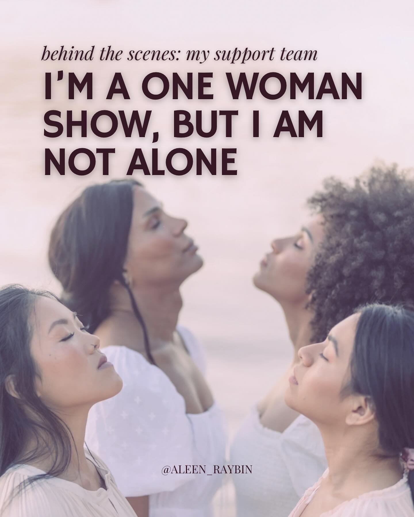 Behind the Scenes: My Support Team
I&rsquo;m a one-woman show, but I am not alone.

Therapy: I see my therapist bi-weekly to process my inner world and outer life&mdash;vital for my sanity. She specializes in psychotherapy + energy work, speaking my 