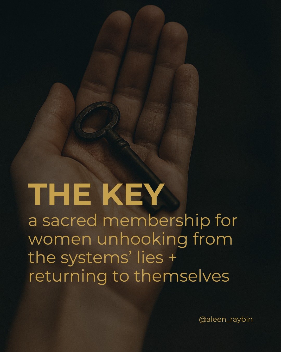 Hi Loves, 

THE KEY is our collective space where we come together in our being-ness. It's not a place of more more more. Rather it's a space of breath and rootedness. 

We take the pressure off of the hustle and grind to perform and get real about i