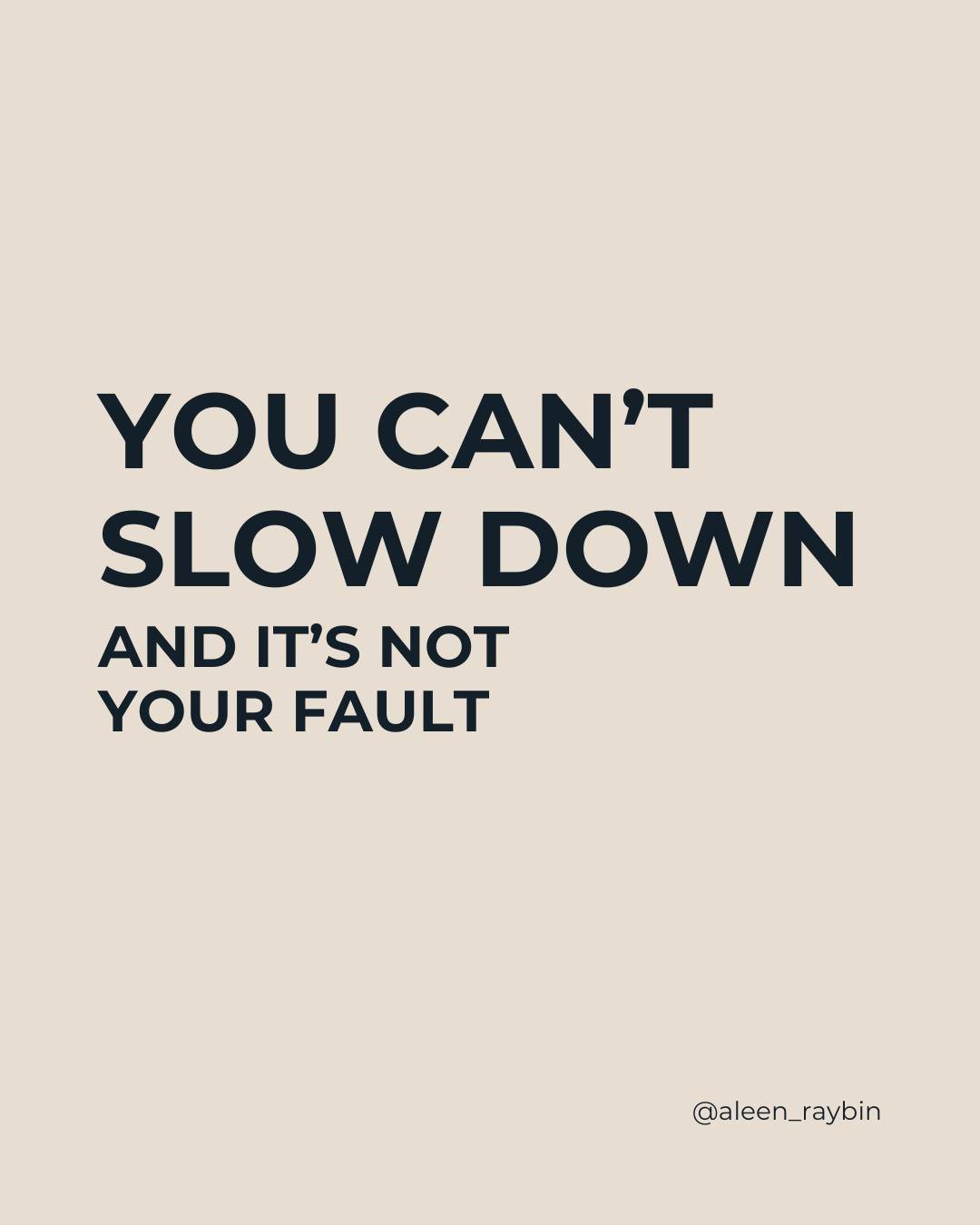 If you&rsquo;ve ever wondered why slowing down feels terrifying (even when you&rsquo;re exhausted) it&rsquo;s not because you&rsquo;re &ldquo;undisciplined.&rdquo;

It&rsquo;s because your nervous system learned that rushing keeps you safe.

You can&