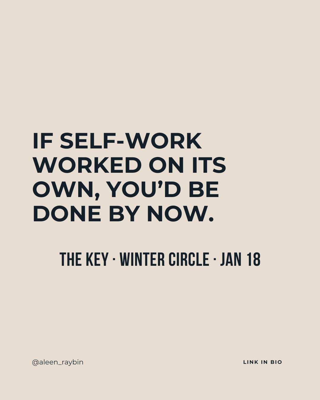 You&rsquo;ve already tried:
&bull; therapy
&bull; journaling
&bull; embodiment
&bull; spiritual insight
&bull; nervous system tools

They helped... but they didn&rsquo;t change the context you&rsquo;re living inside.

Because healing doesn&rsquo;t co