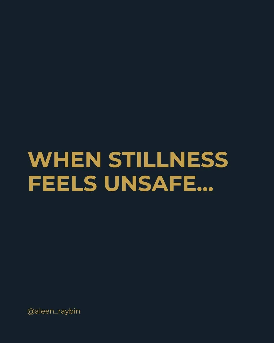 Stillness sounds simple. Until you try to do it.
And then suddenly:
you feel restless
your mind speeds up
you remember everything you haven&rsquo;t done

And it becomes almost unbearable to sit there.

Most people assume this means: &ldquo;I&rsquo;m 
