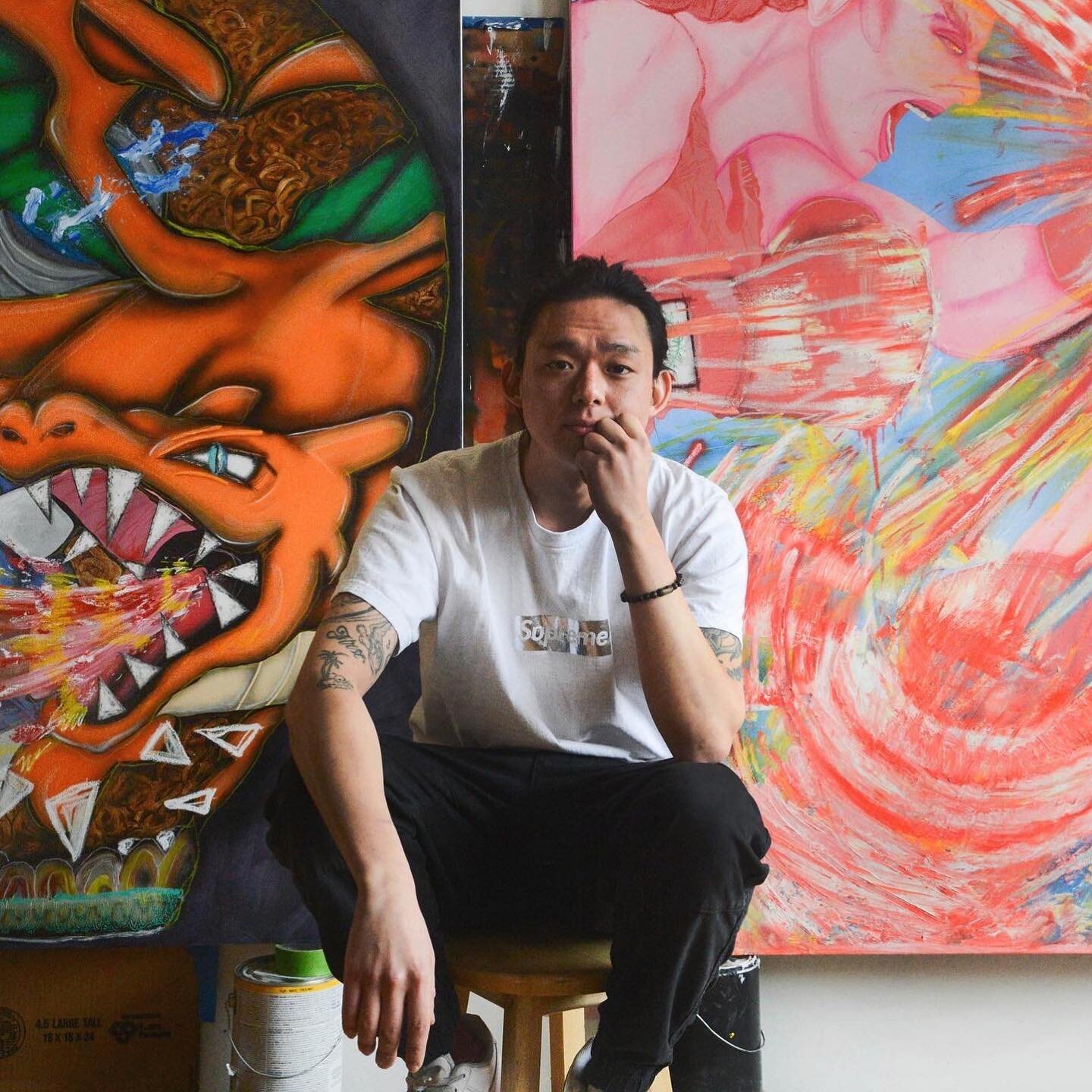 🎉It was wonderful to talk to the artist David Heo @davheo for Mint Tea&rsquo;s twenty-seventh interview🎉

David Heo creates artwork that flirts with a variety of genres, including large-scale paintings, works on paper, mural paintings, and brand co