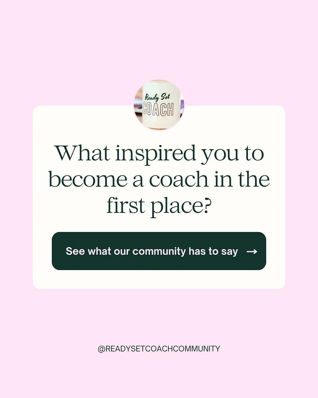 Every coach&rsquo;s journey starts with a spark &mdash; a moment, a challenge, or a dream that pushed them to guide others.

What was the inspiration that set your path in motion?

#ReadySetCoach #StartSomewhere #CoachingCommunity