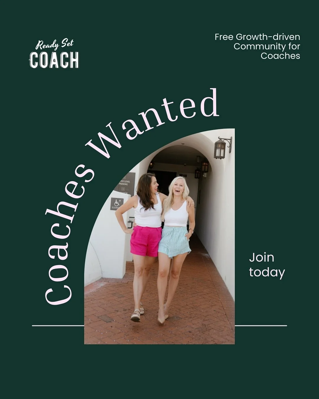 📣 Coaches Wanted 📣

Apply for a Free membership to Ready Set Coach - a Growth-driven Community for coaches. 

WHO: Coaches and the &ldquo;Coaching Curious&rdquo;

WHAT: A Free Virtual Community to coach each other, swap ideas, spark real connection