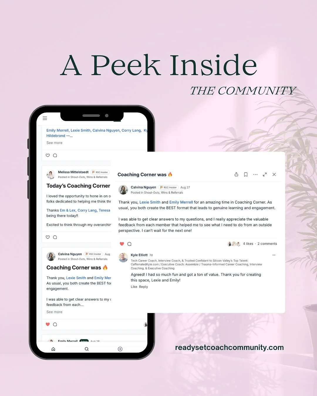 We just hosted our first coaching corner, a mini mastermind for our Insider members and the results and feedback speak for themselves. Interested in ongoing monthly support from likeminded coaches? Join our upgraded membership to explore all of our p