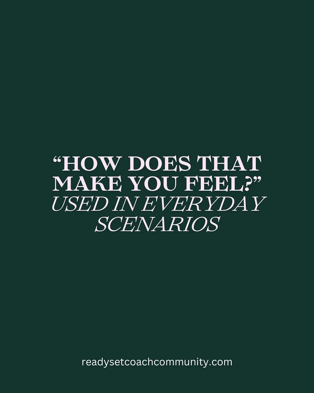 Coaching challenge accepted: use &ldquo;how does this make you feel&rdquo; in everyday life and see what happens. 

#coachinghumor #businesscoach #lifecoach