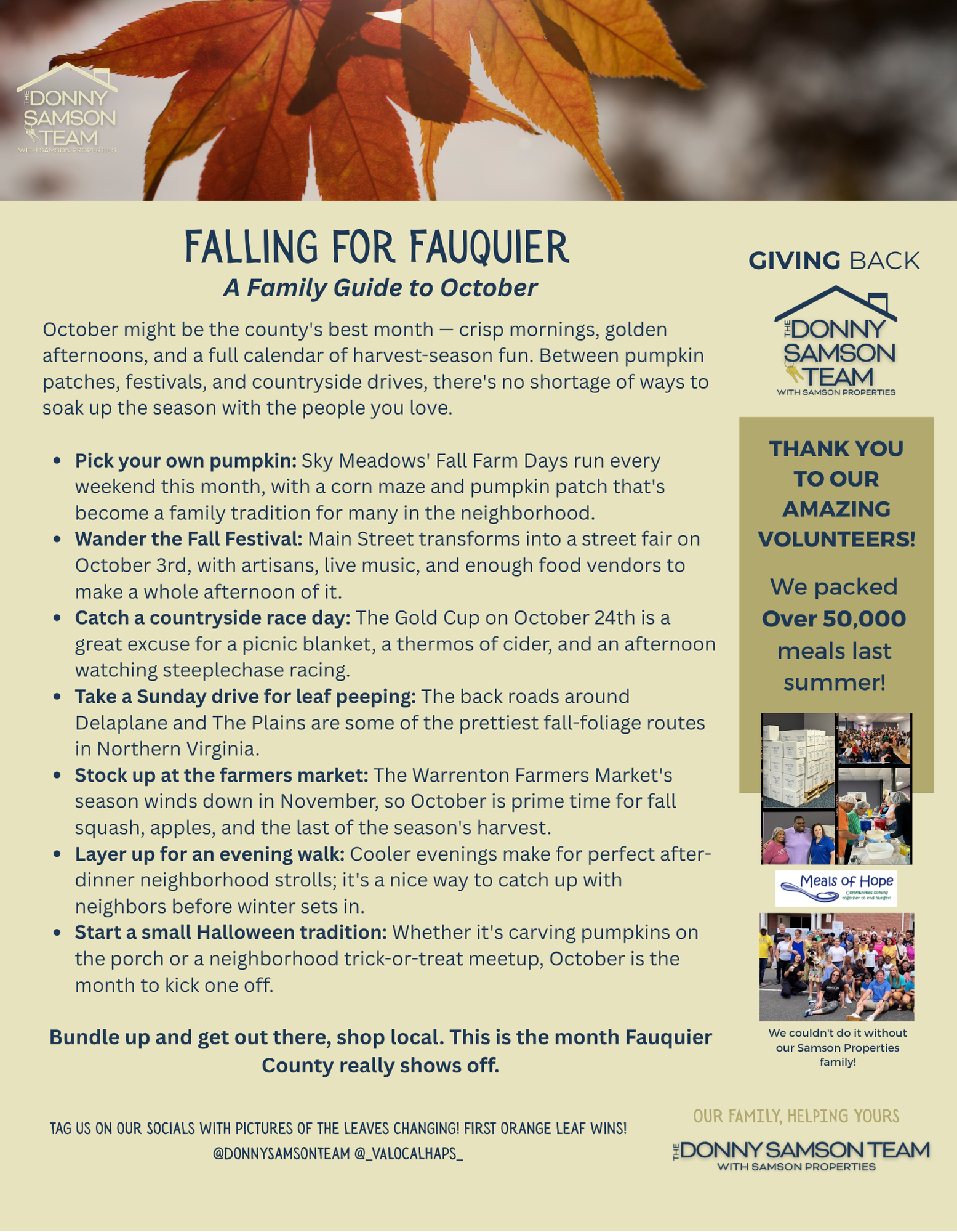 Bethel Academy October Guide: Fall Events in Warrenton