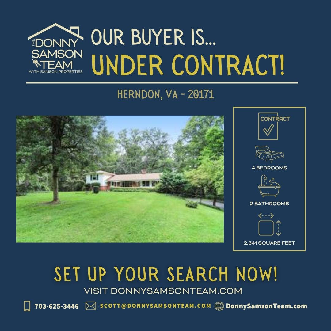 🔑 UNDER CONTRACT in Herndon, VA!
Another buyer. Another accepted offer. 🙌
Our client is one big step closer to the keys.

📍 Herndon, Fairfax County
✅ Offer accepted
🔍 Next up: inspection, appraisal, then settlement day
🚂 Fun fact: Herndon's old 