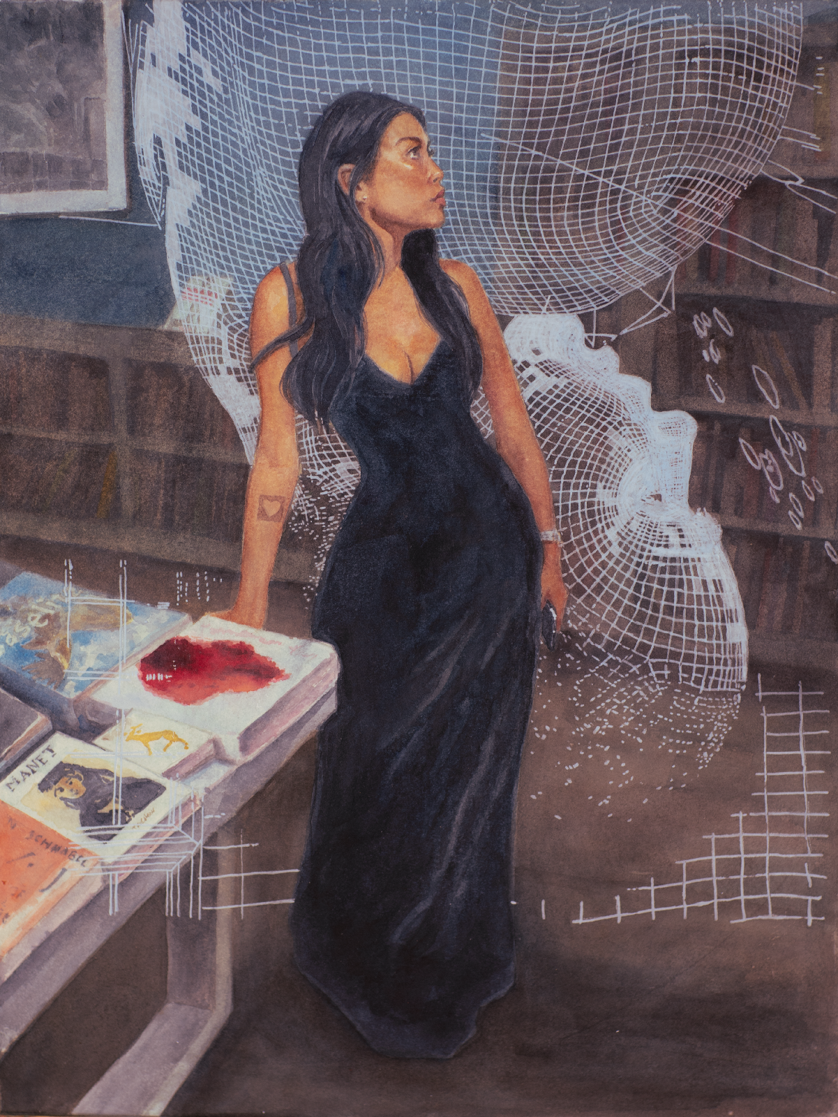  madame Q  

 16”x12.25” /  watercolor paper    