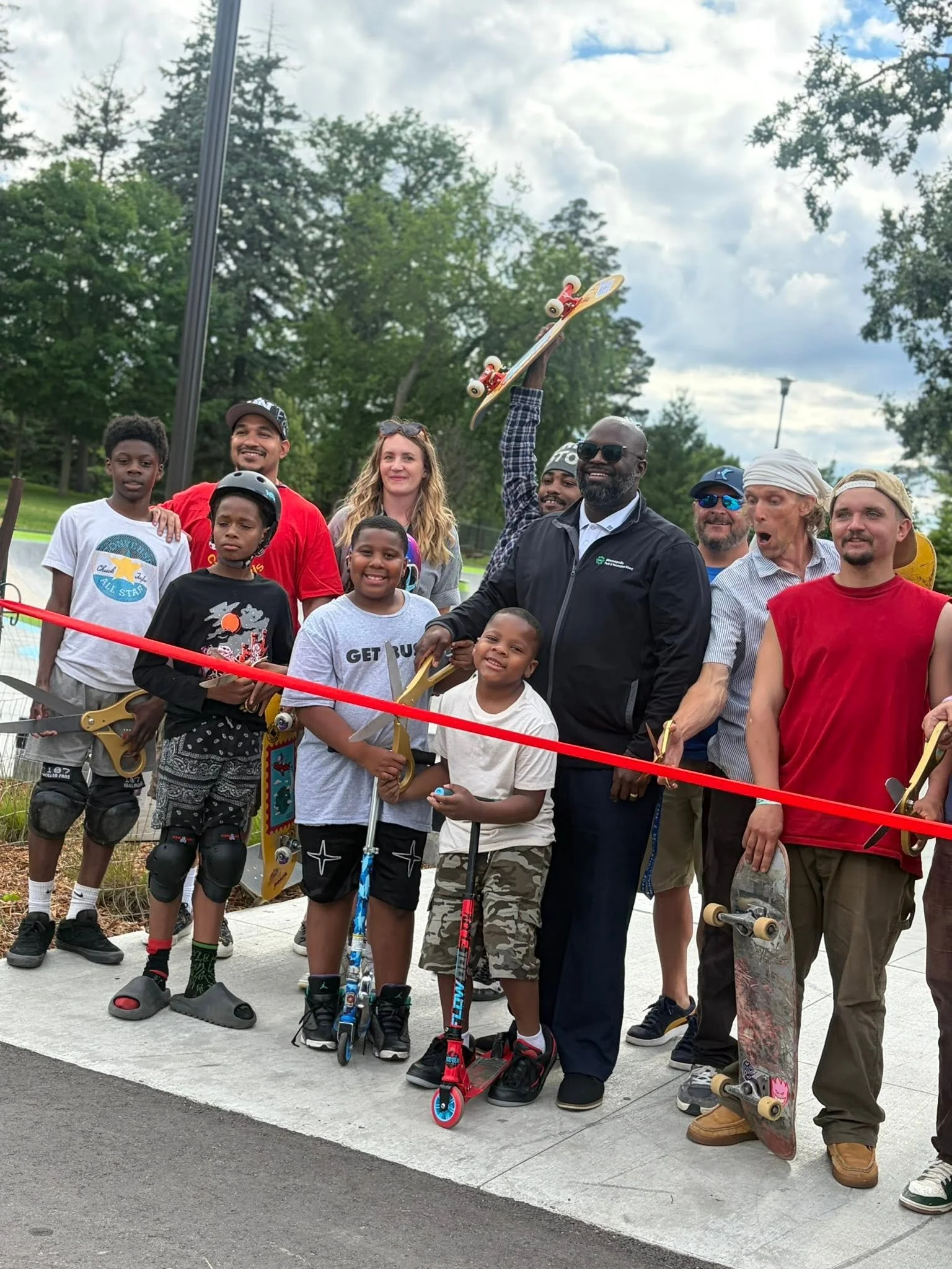 The new skate park at Folwell Park is officially OPEN!